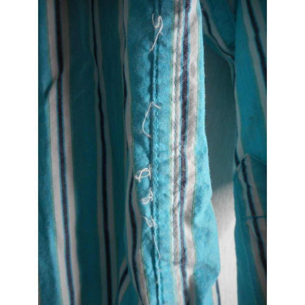 Blue white striped Arizona Jean Co cotton shirt - Picture 5 of 5